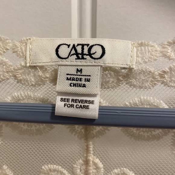 Cato Sheer Cream Sweater (Size M) - Picture 3 of 7